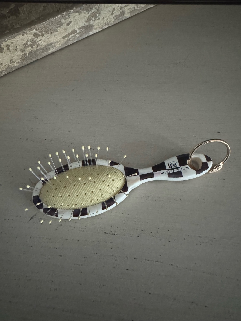 New! MacKenzie-Childs x Goody Wet Mini Hair Brush Keychain Travel Target Collab
